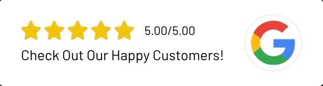 Five gold stars, 5.00/5.00 rating,