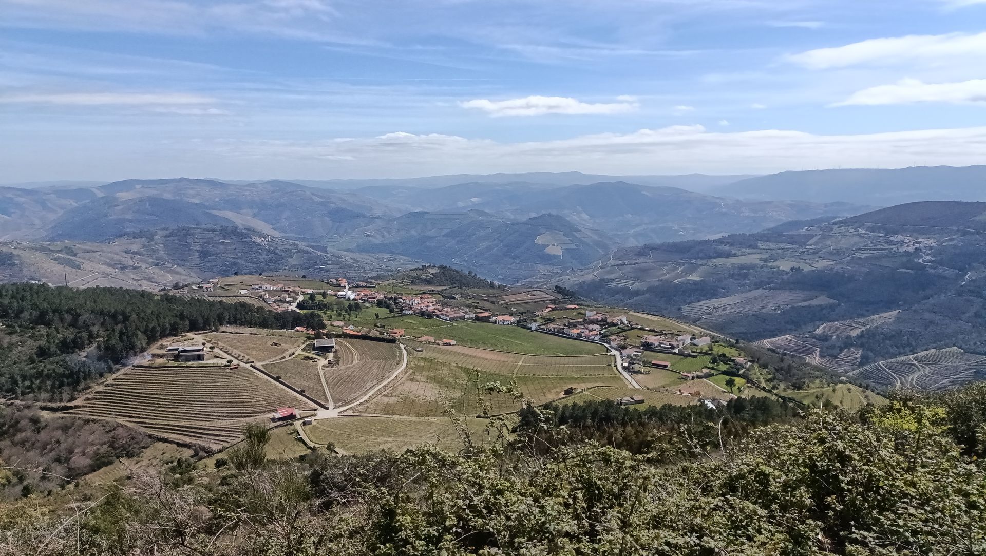 Uitzicht van Sao Domingos over Provesende en Douro