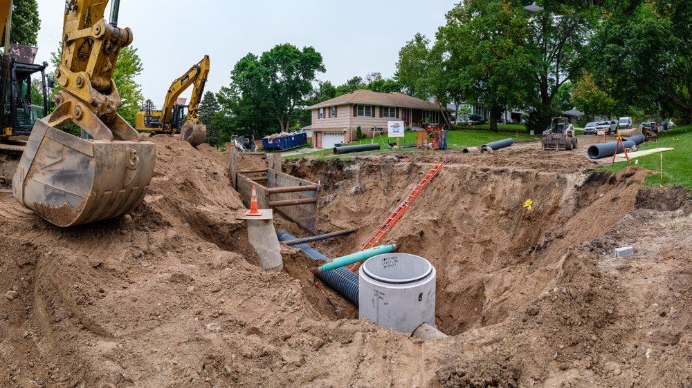 Installing Underground Sewer — Chaska, MN — Kusske Construction Company
