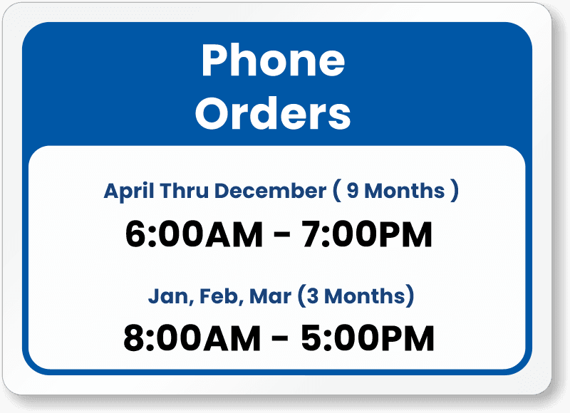 Phone orders