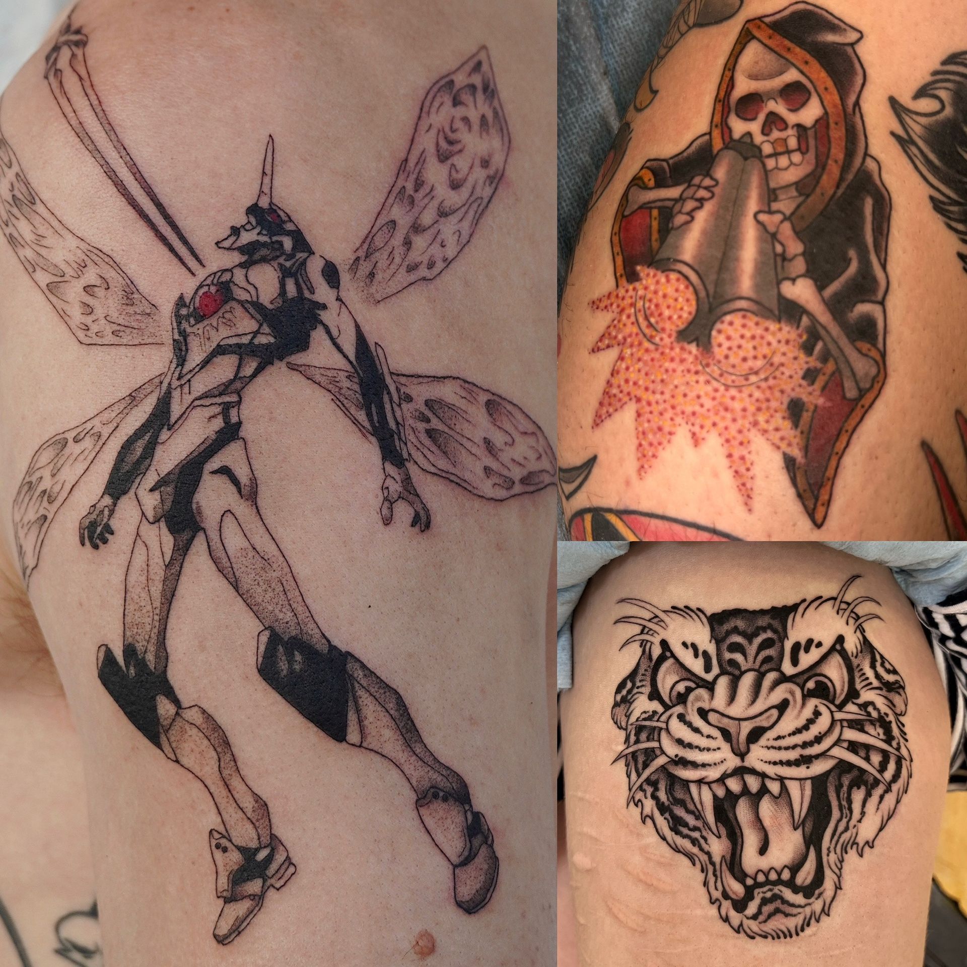 A man with a koi fish cover up