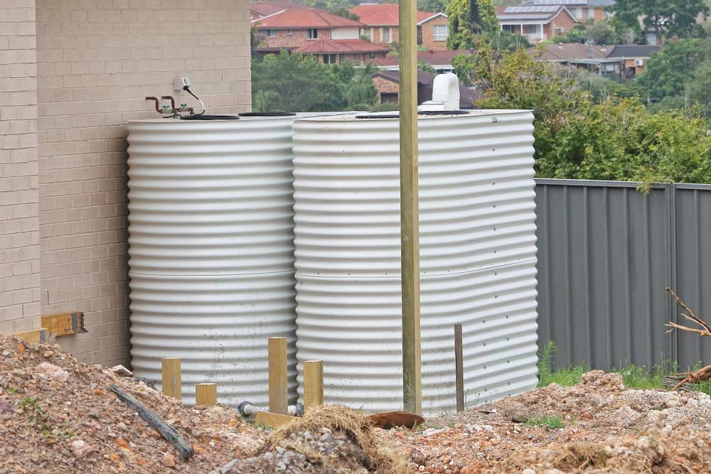 A Dual Rainwater Tank in Byron Bay — Cape Byron Plumbing in Byron Bay, NSW
