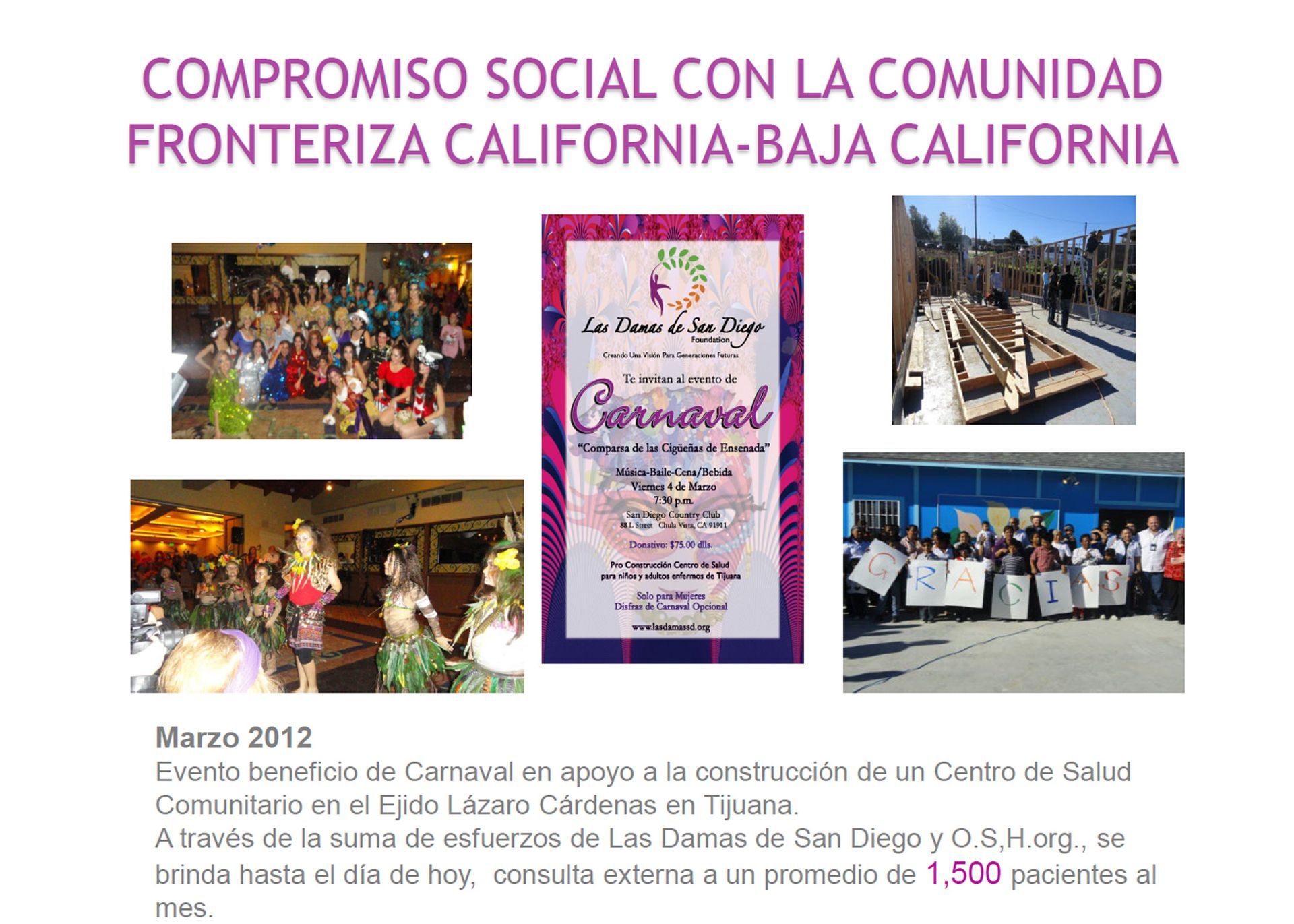 A collage of pictures with the words compromiso social con la comunidad
