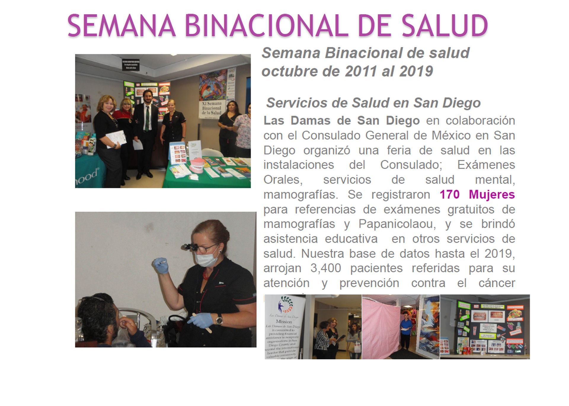 A newspaper article about semana binacional de salud