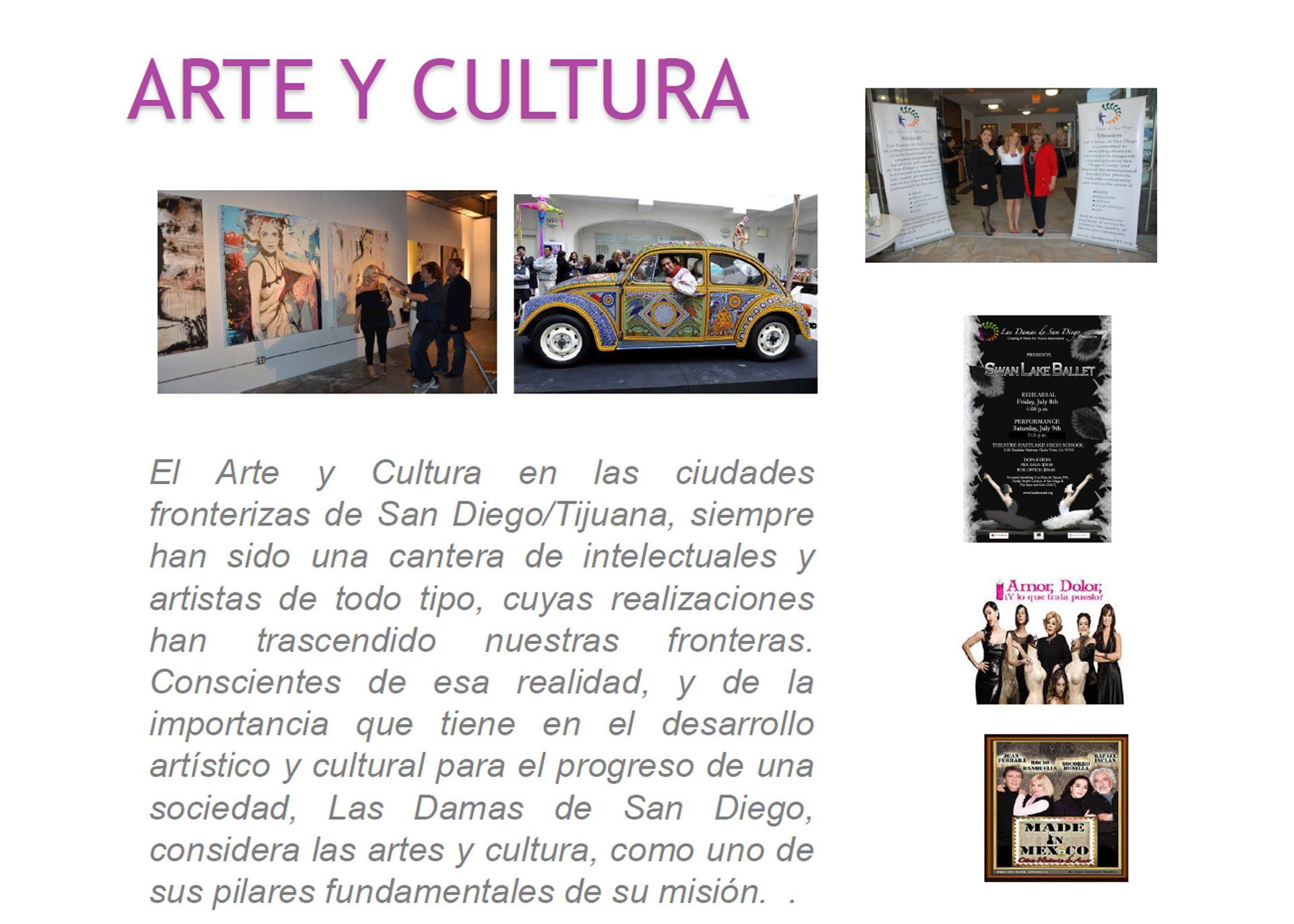 Un collage de imágenes con las palabras arte y cultura en la parte superior.