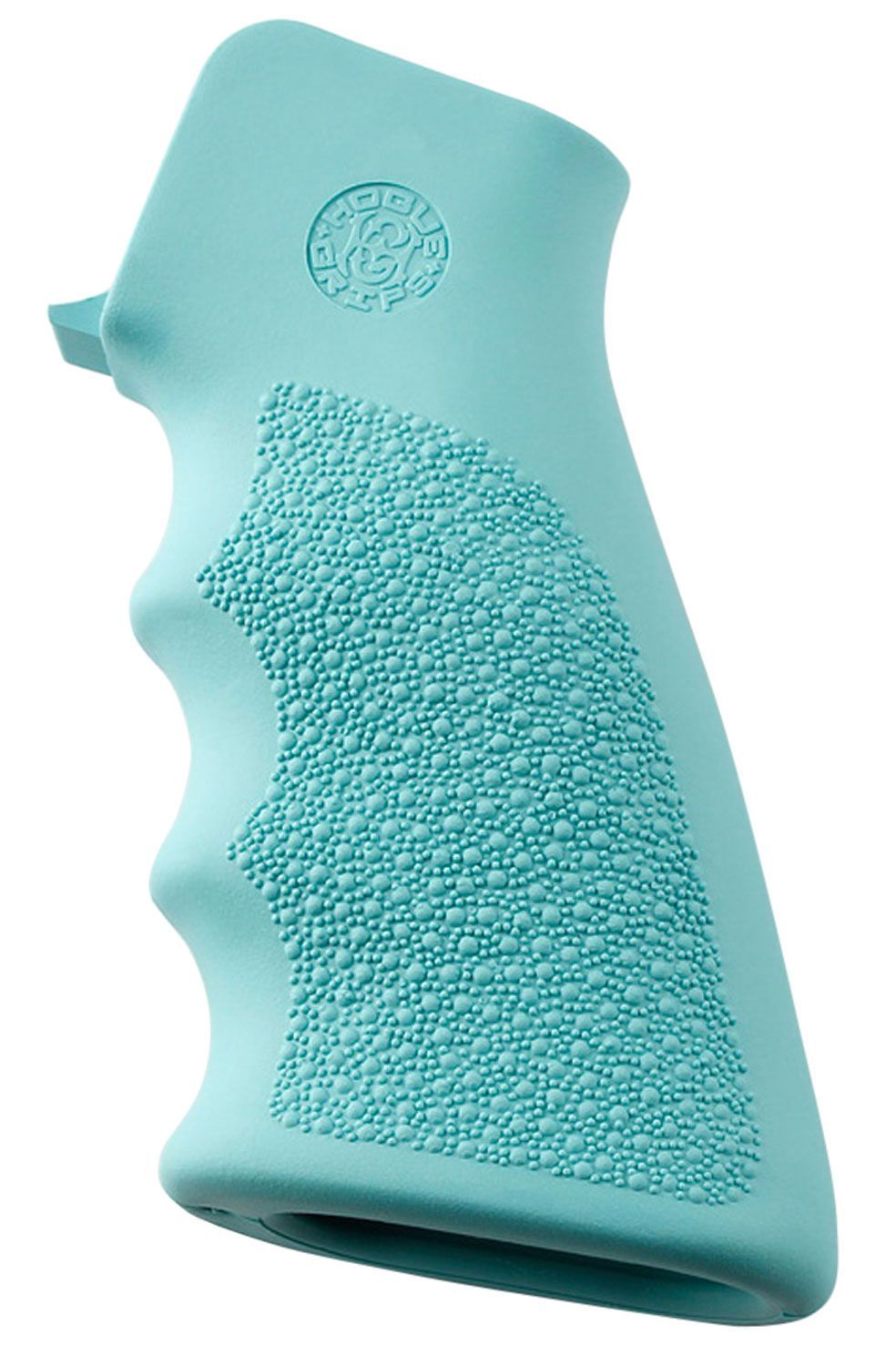 Hogue 15015 OverMolded Grip Cobblestone Aqua Blue Rubber with Finger Grooves for AR-15, M16