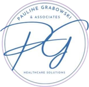 A logo for pauline grabowski & associates healthcare solutions