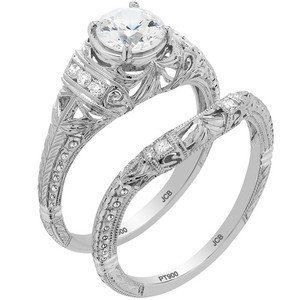 Silver Round Bridal Ring — Diamandel Diamonds — Allen, TX