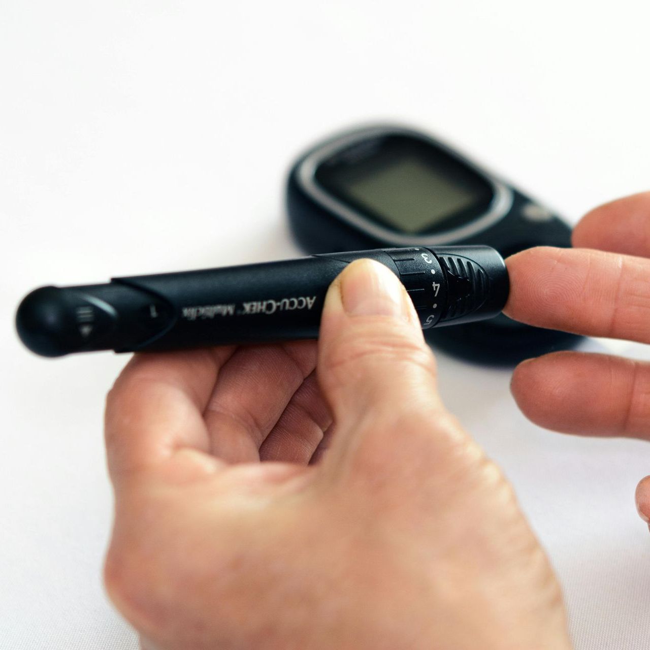 someone is taking there blood, for diabetic care