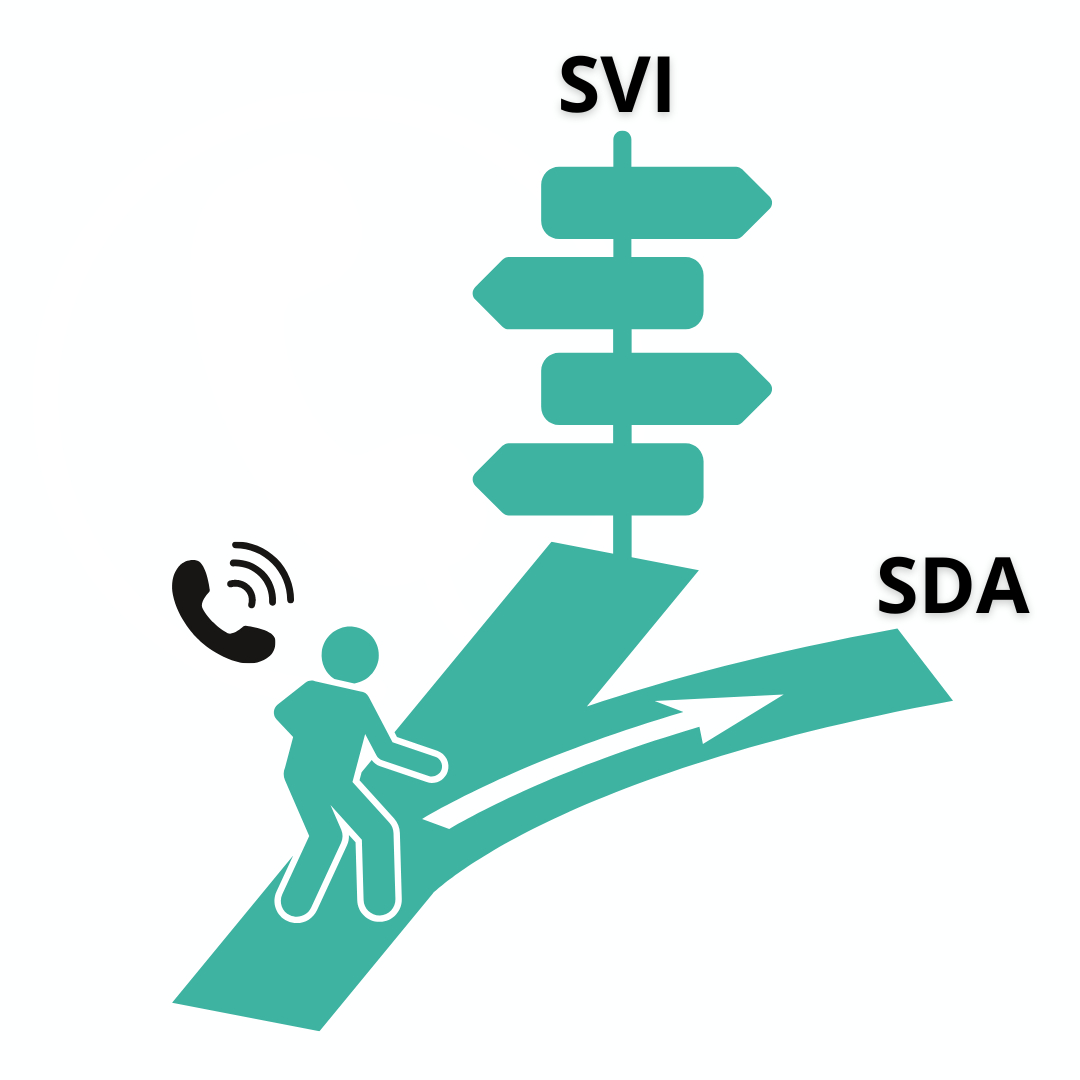 illustration schématique du fonctionnement d'un SDA en téléphonie