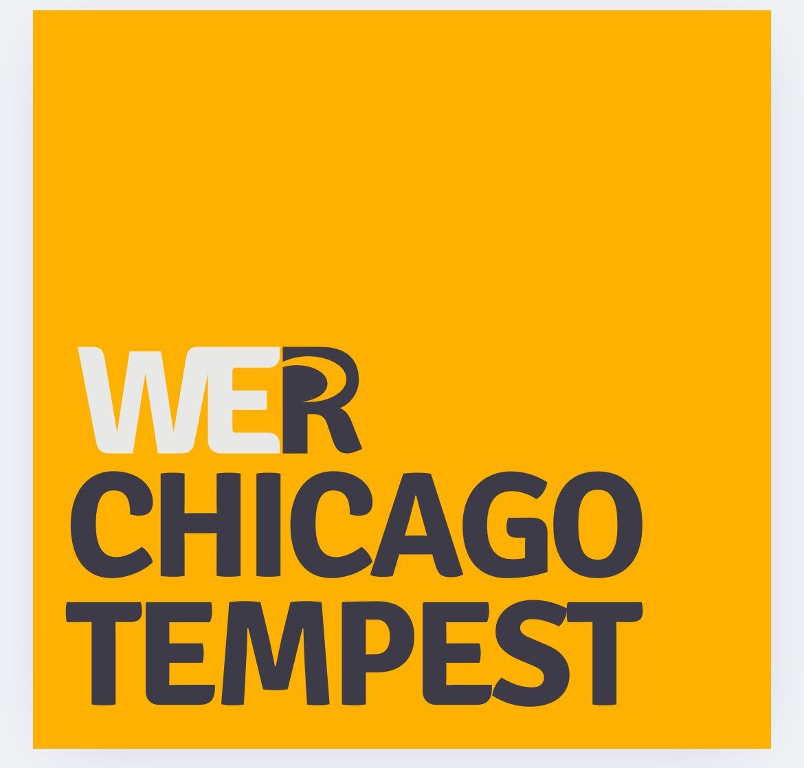 A yellow and black logo for wer chicago tempest