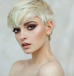 Novato — Beautiful Blond Woman With Short Hair in Novato, CA
