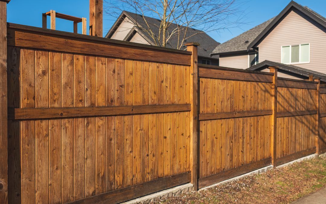 Stained Wood Fence