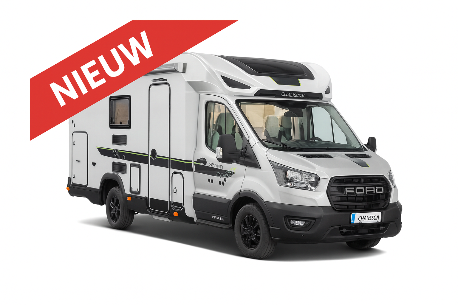 Buitenaanzicht van Chausson TI S697 Sport line camper.