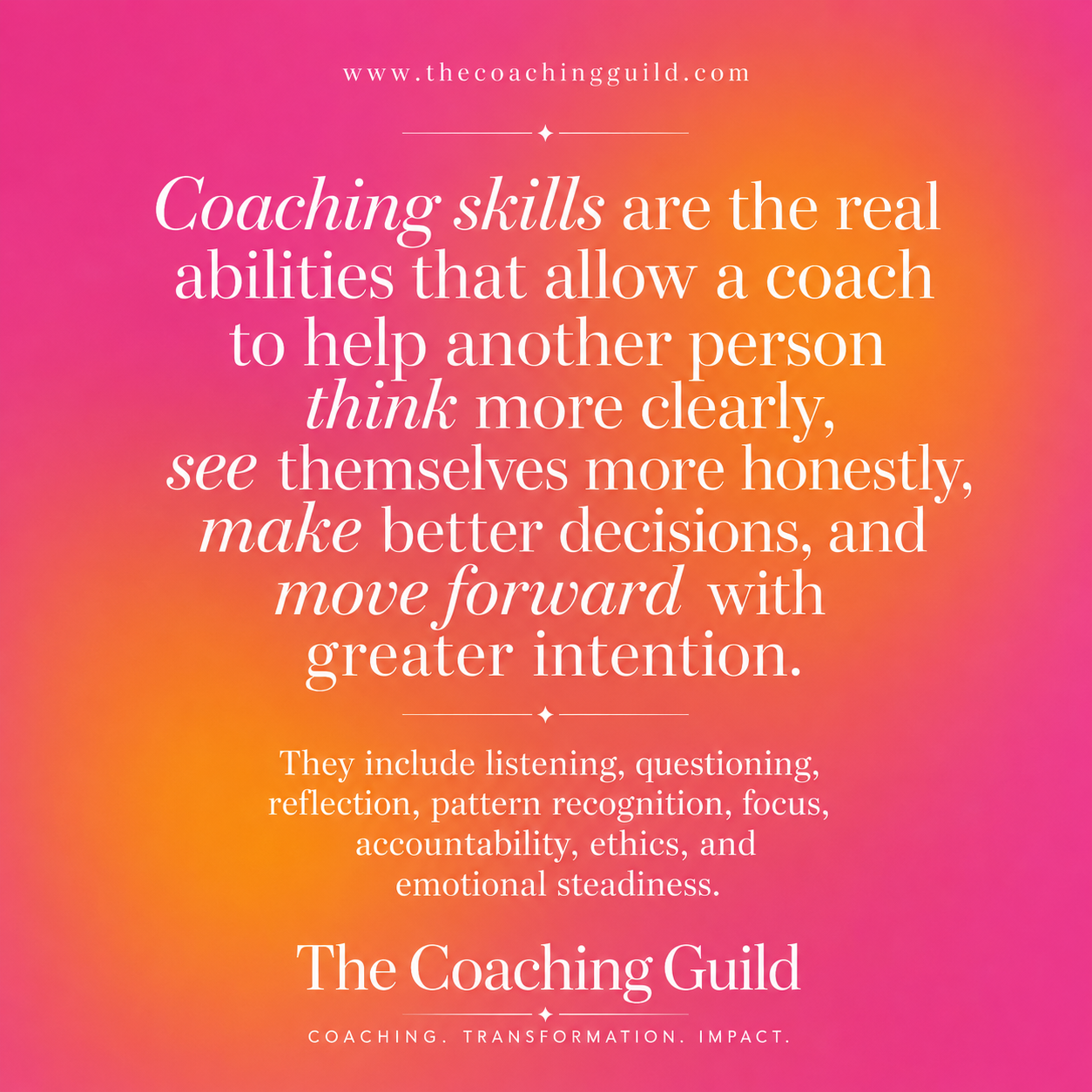 What are coaching skills? Learn the core coaching skills every serious coach needs, from listening 