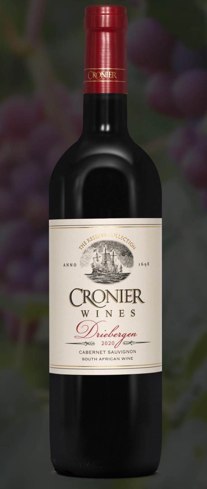 A bottle of cronier wines with a red cap