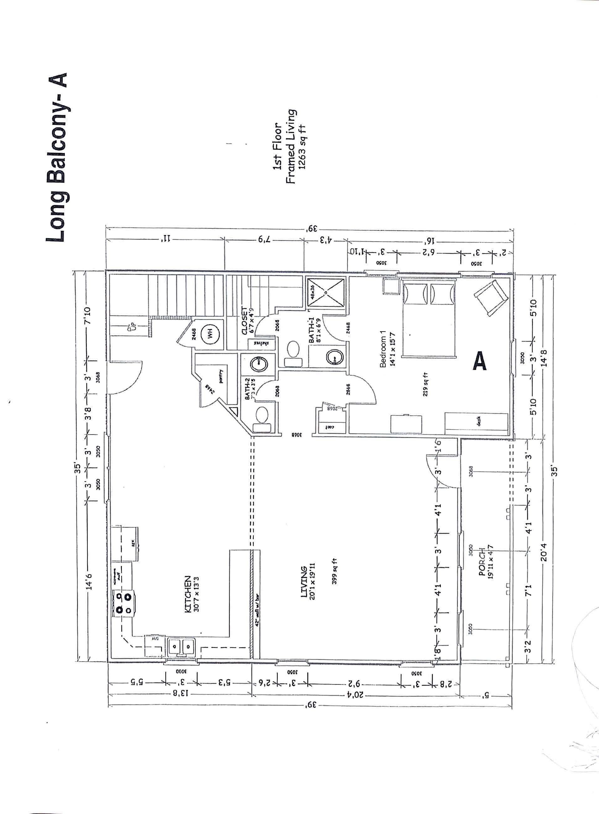 2 Story Long Balcony