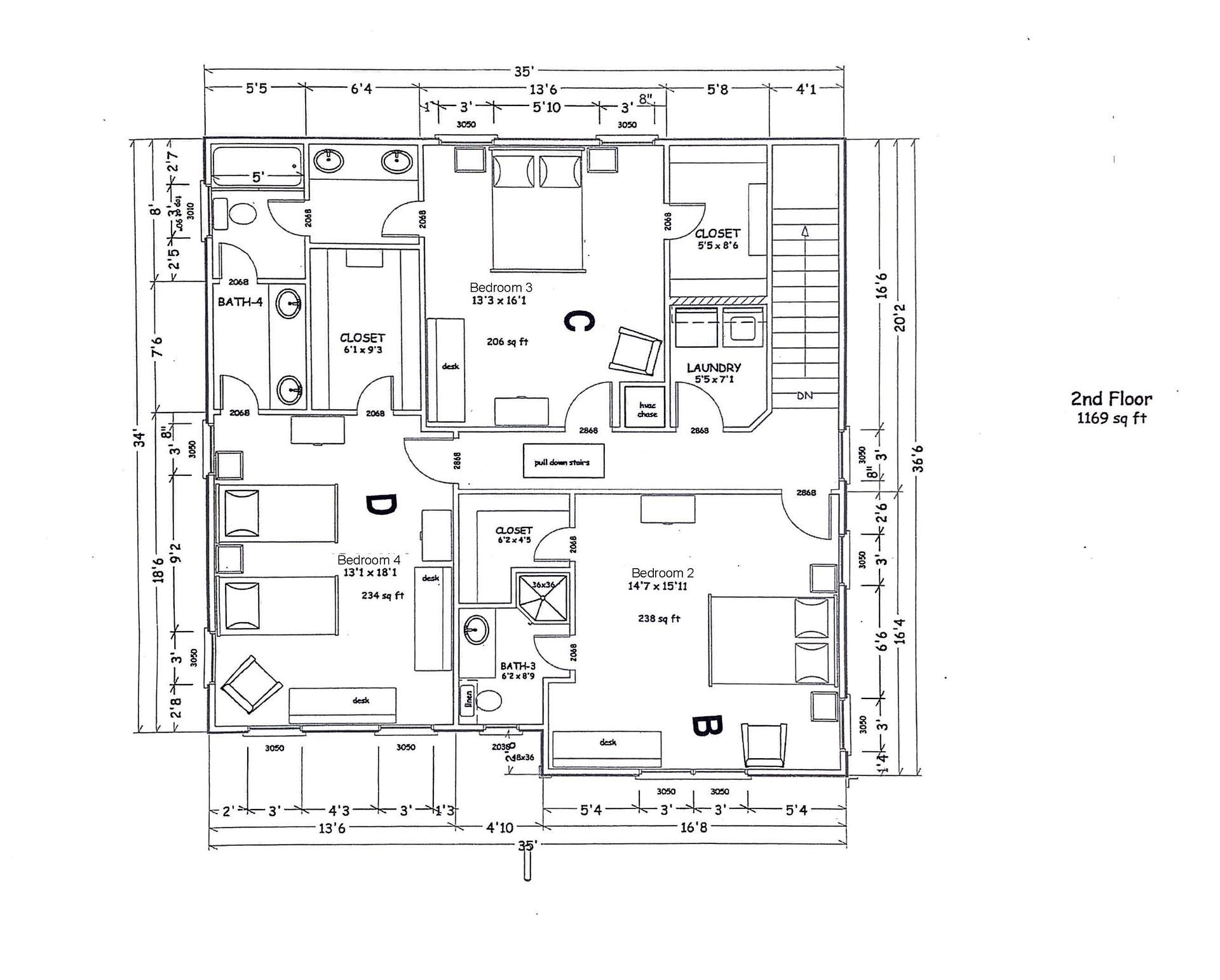 2 Story Long No Balcony
