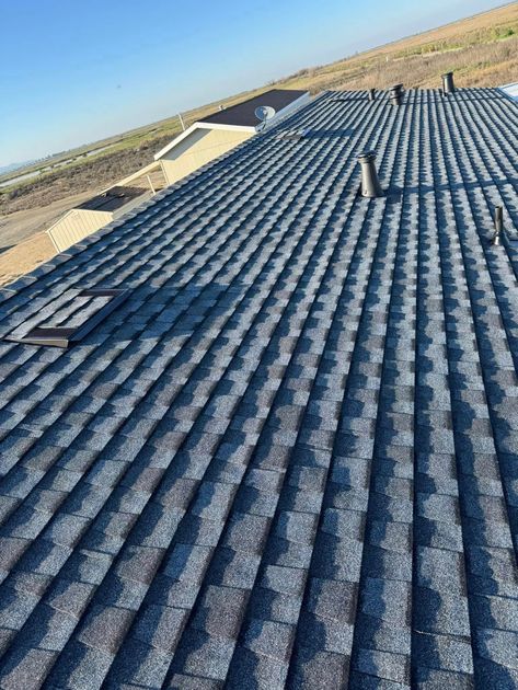 A roof with a lot of shingles on it