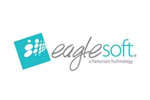 The logo for eaglesoft is a patterson technology company.