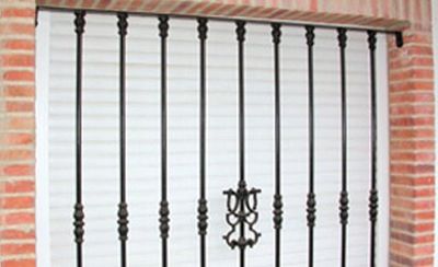 An iron security grille