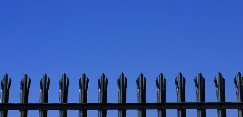 An iron security fence
