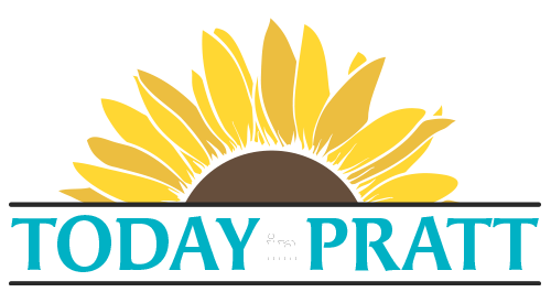 A logo for today pratt with a sunflower in the middle