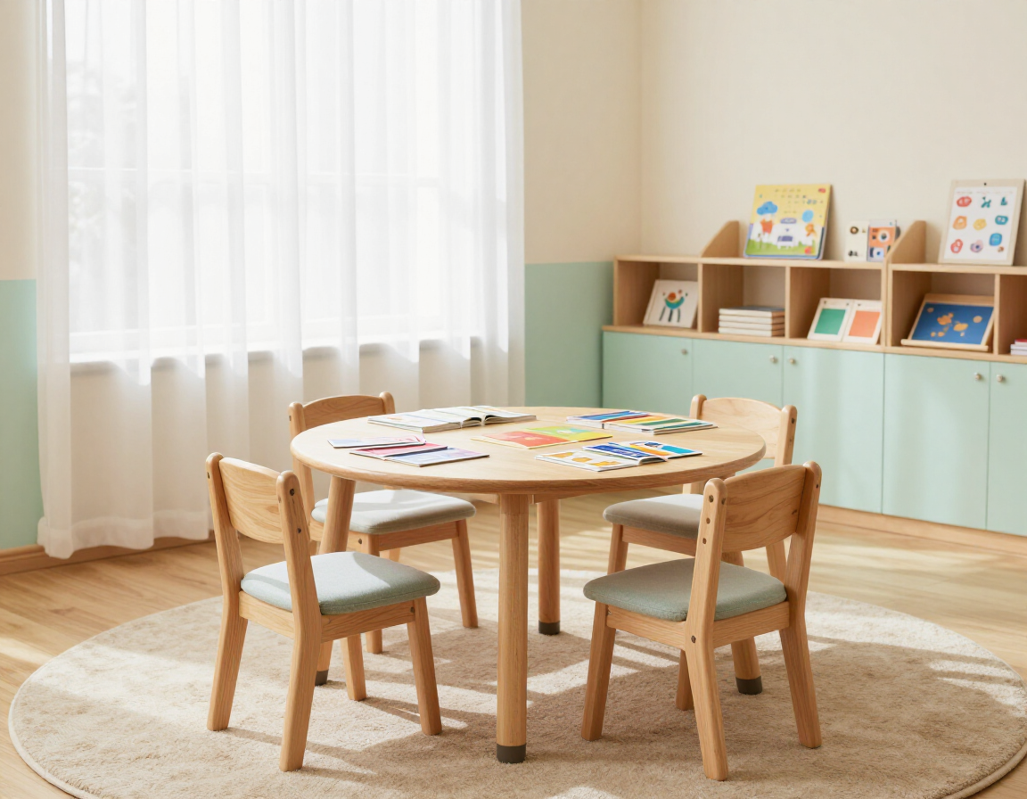 Bright tutoring space with organized learning materials
