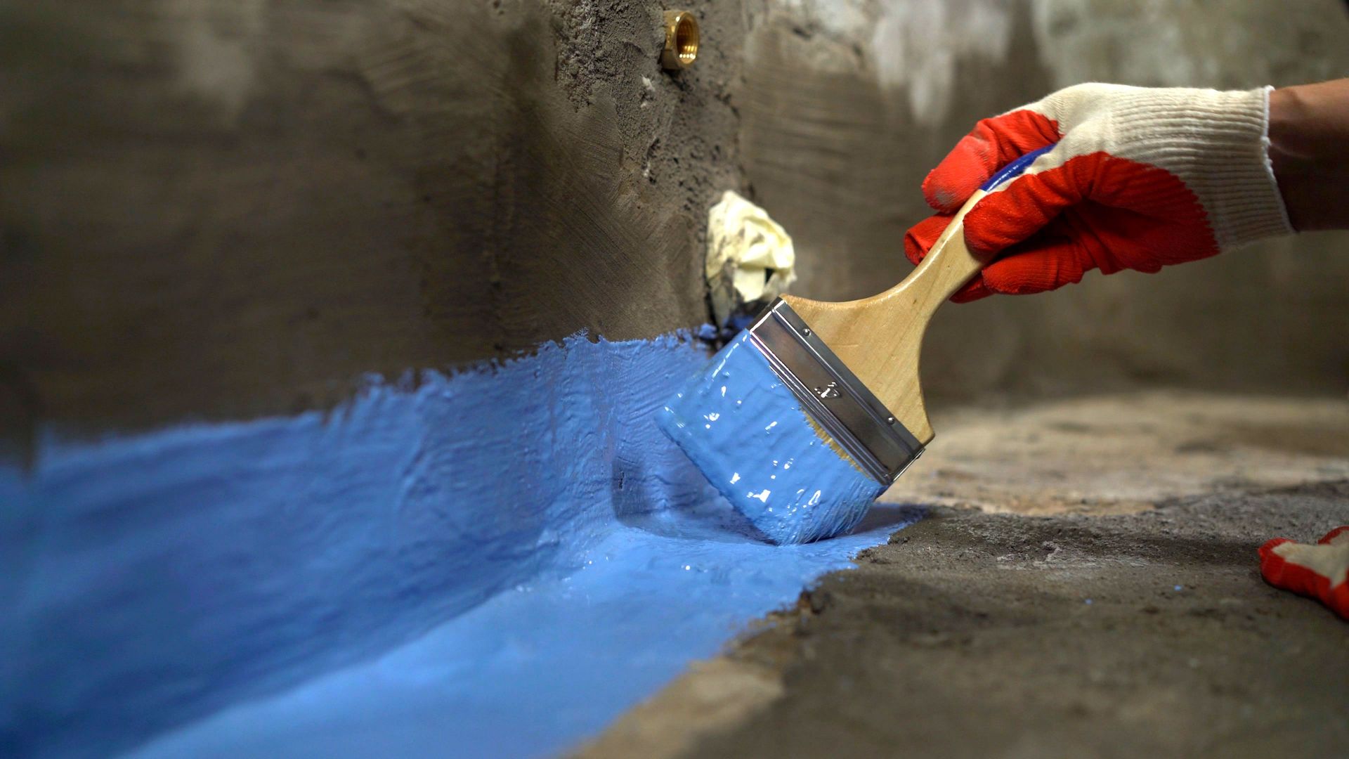 Waterproofing Basement Floor With a Brush