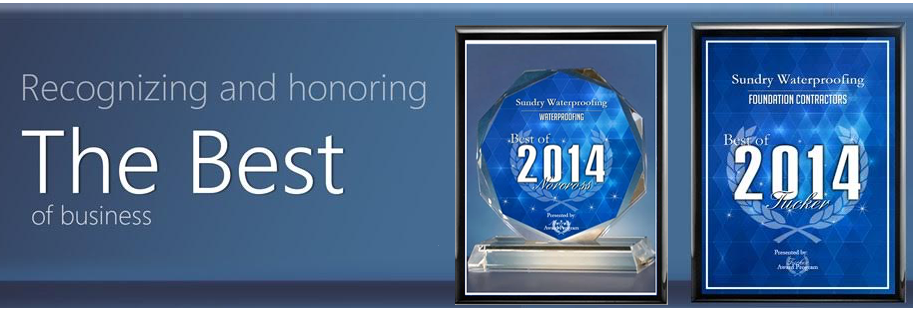 Best Of Gwinnett Award 2016 — Atlanta, GA — Sundry Waterproofing