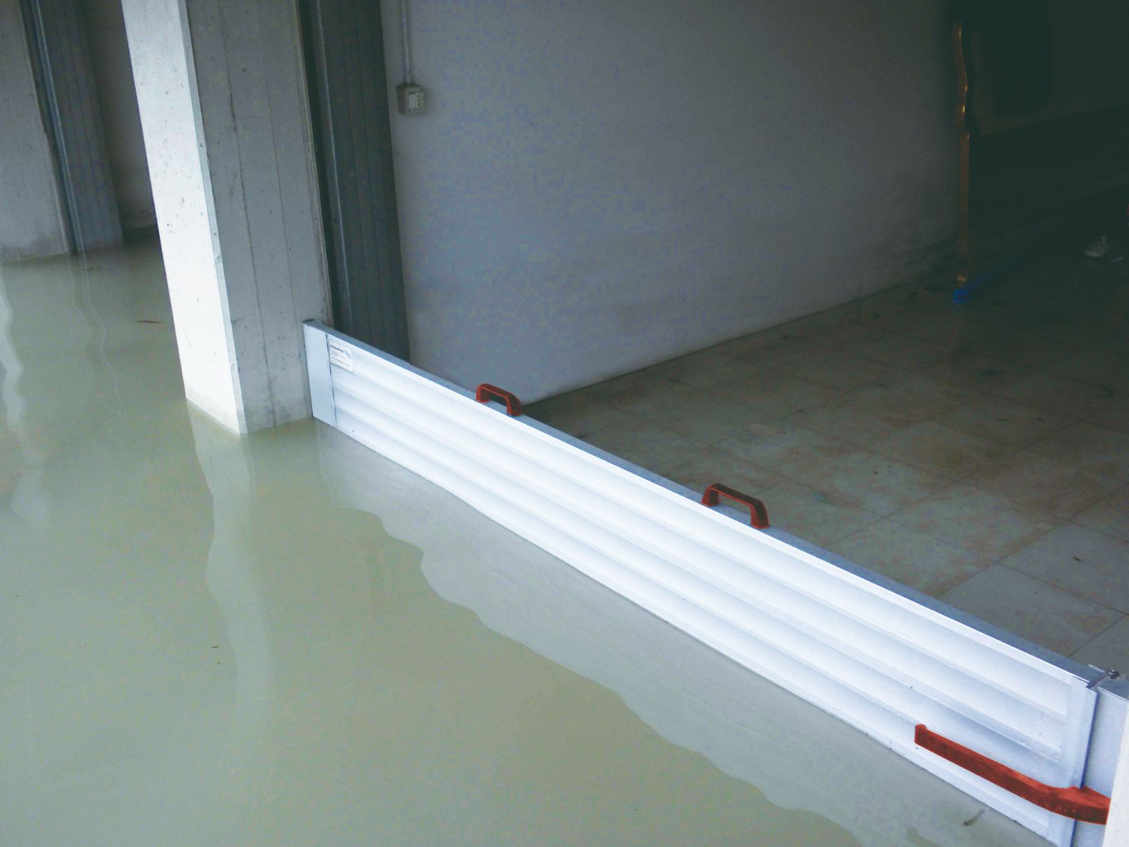 Parati antiallagamento in funzione