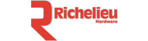 Un logo rouge et blanc pour la quincaillerie richelieu