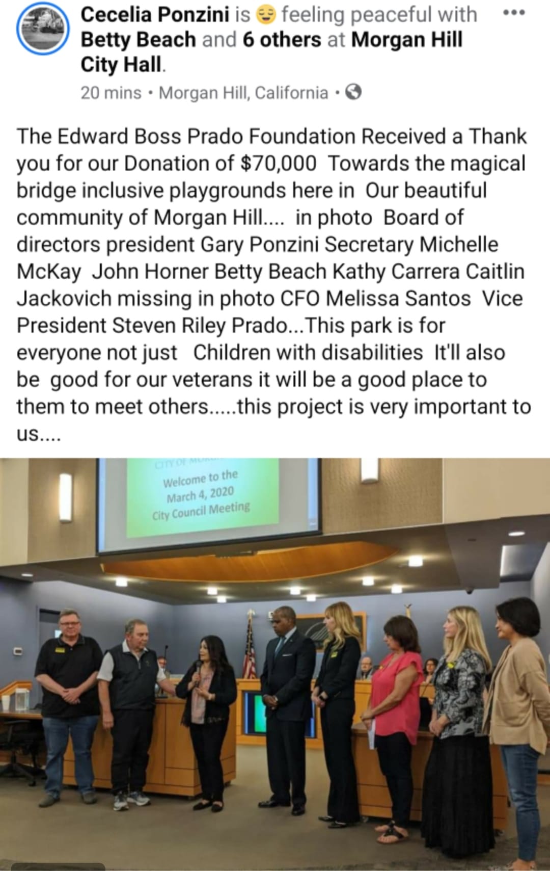 Honored for Magical Bridge