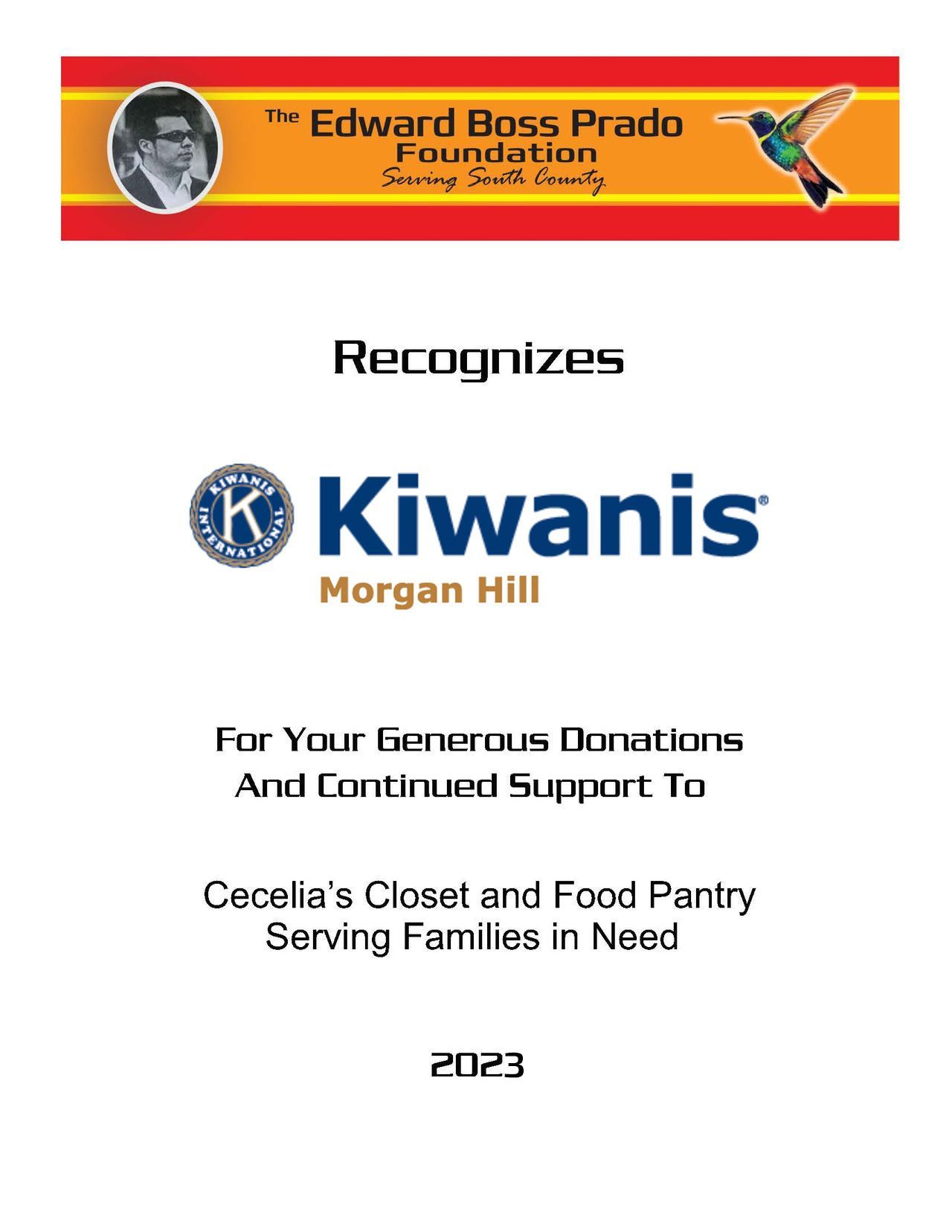 Kiwanis Club of Morgan Hill