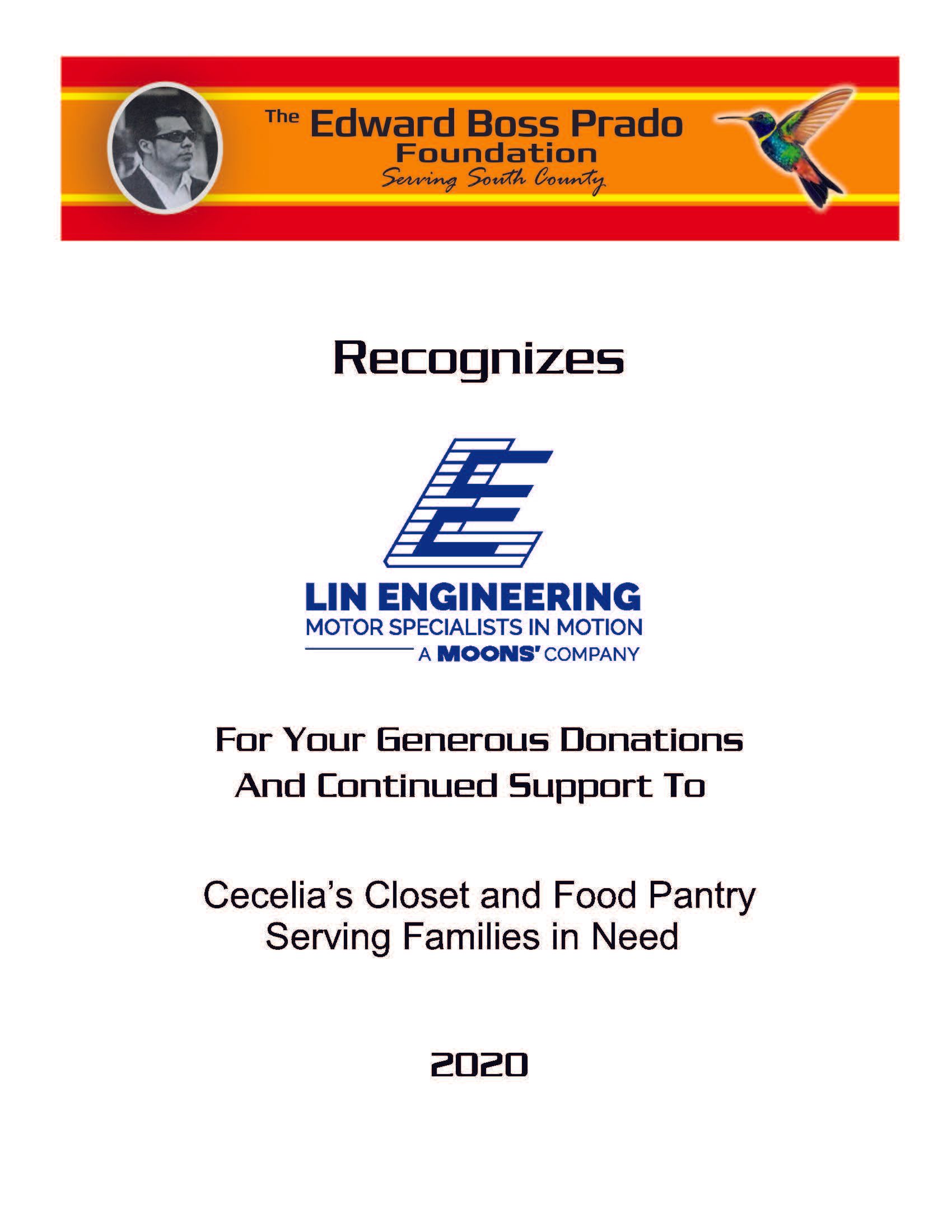 Lin Engineering recognition