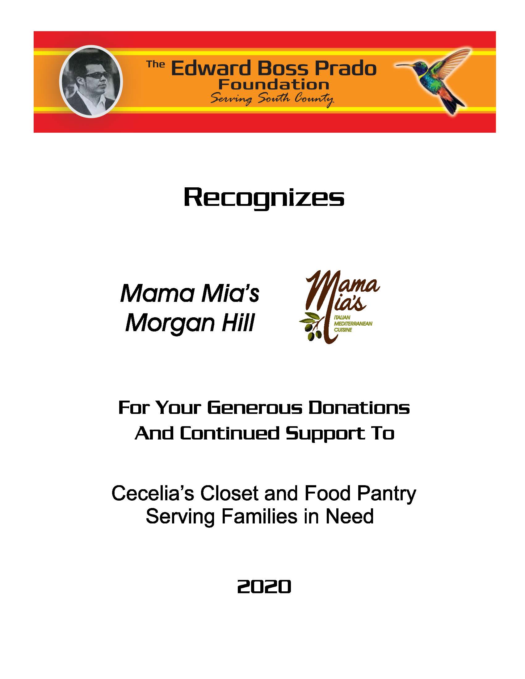 Mama Mia recognition