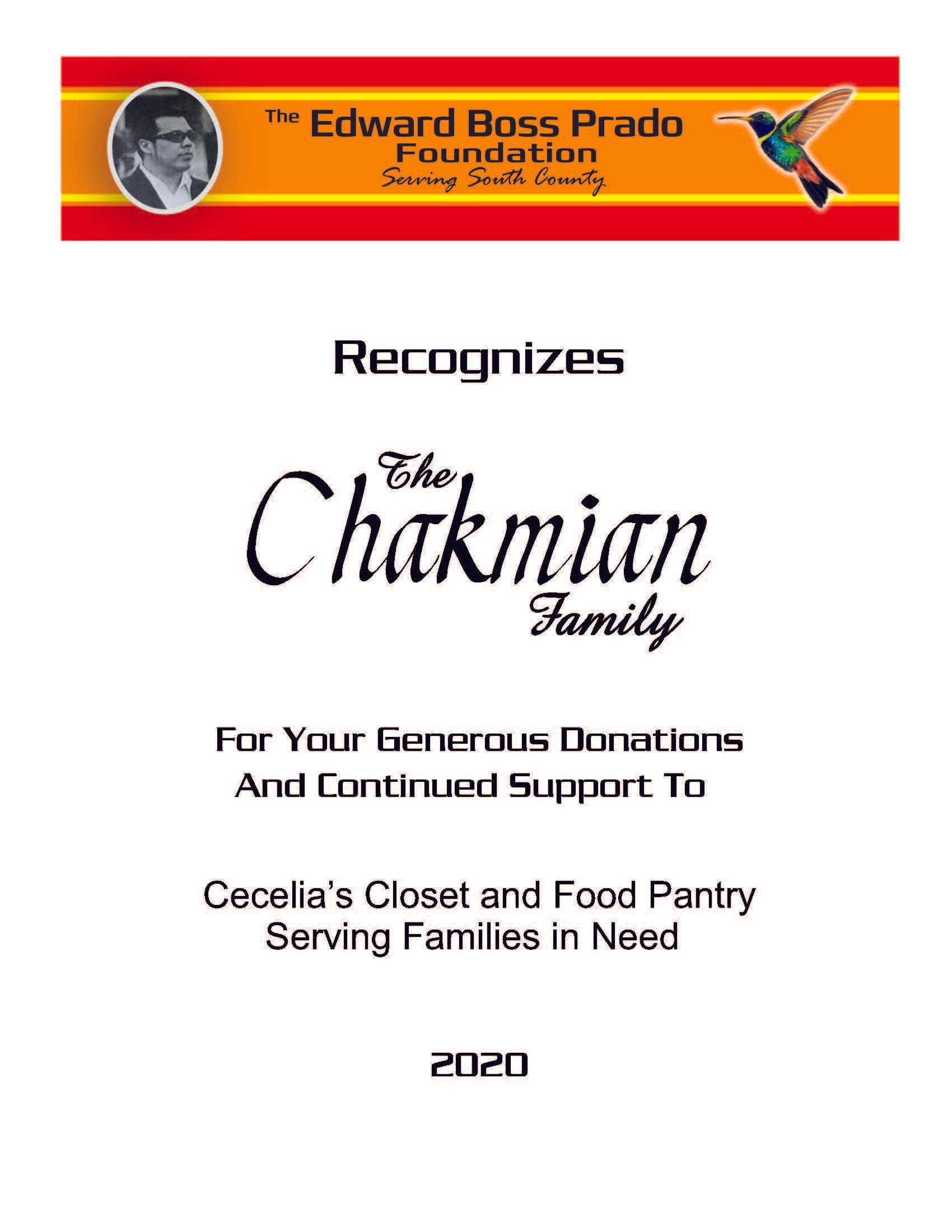 The Chakmian Family recognition