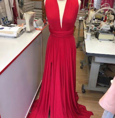 red prom dress