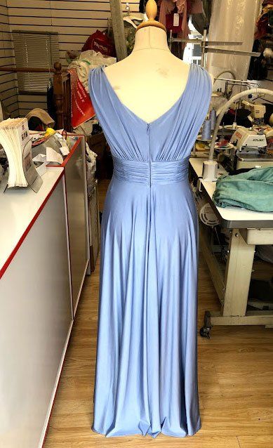 light blue evening gown