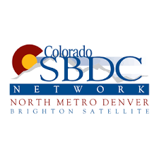Colorado SBDC Network logo for North Metro Denver Brighton Satellite in red, blue, and white