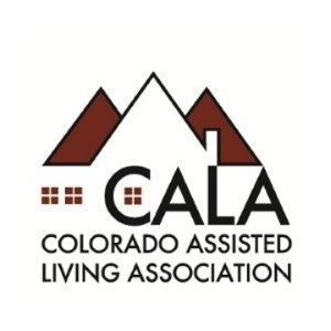 CALA logo with stylized red-roofed houses and text “Colorado Assisted Living Association”