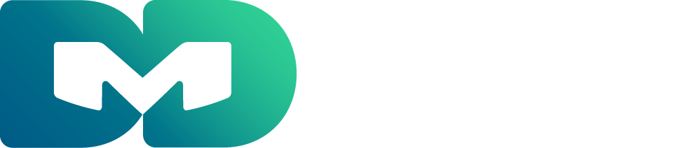 White stylized “M” logo on a green gradient background.
