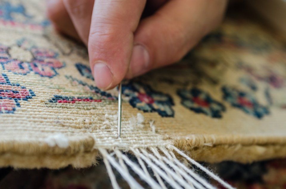 trama di tappeto persiano