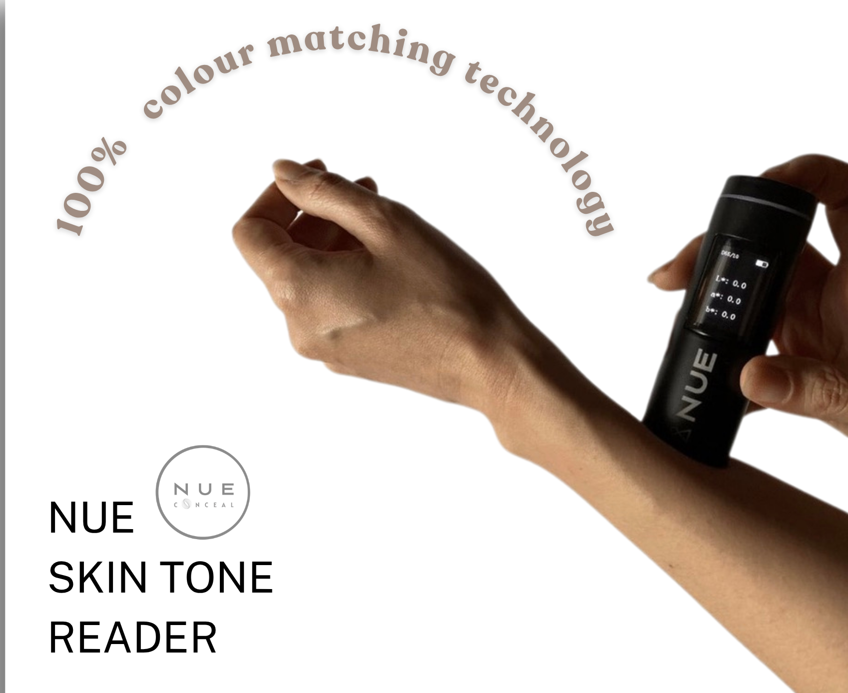 A person uses a handheld black