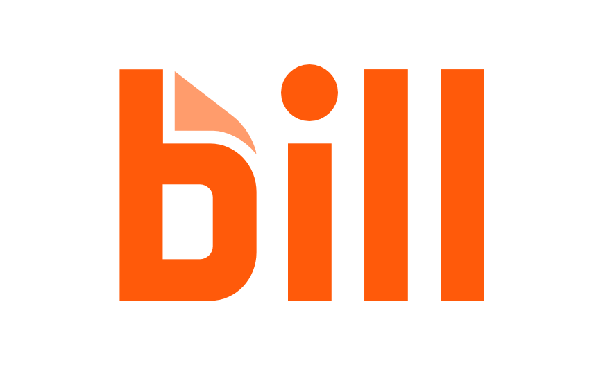 The word bill is written in orange on a white background.