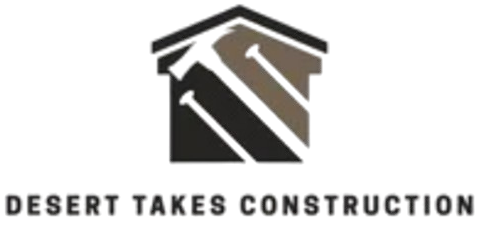 Logo for Vanguard Construction: Yellow house outline with tools, blue and yellow color scheme.