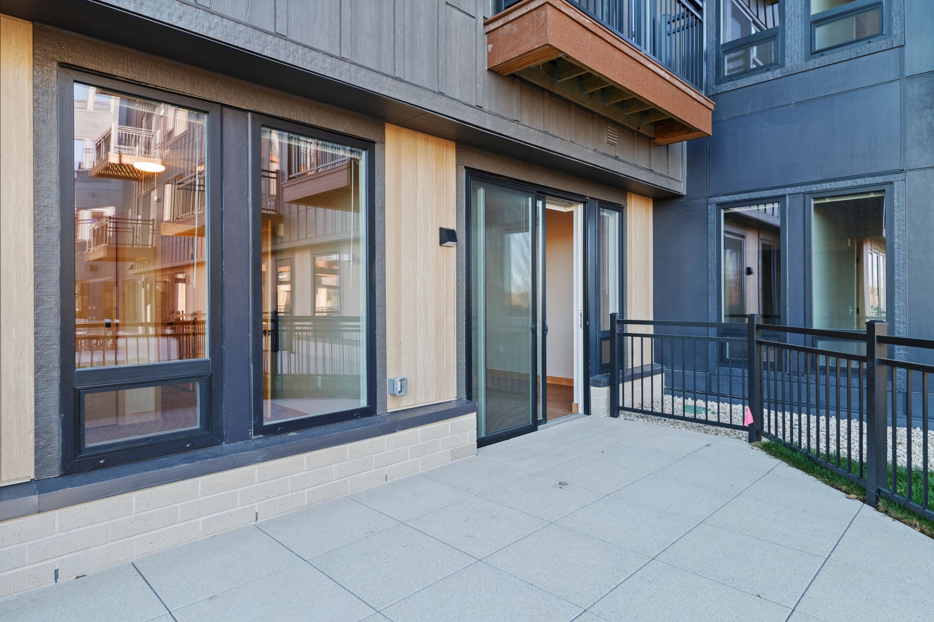 A large patio space.