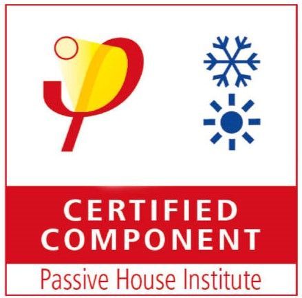 A certified component logo for the passive house institute