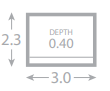 A picture of a screen with a depth of 0.40.