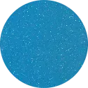 A blue circle with white glitter on it on a white background.